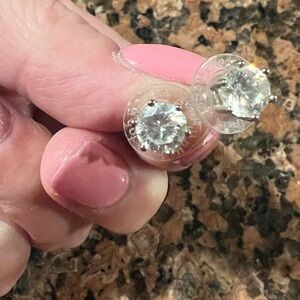 Stella & Dot Sparkling Silver Earrings